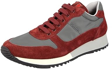 Prada Damen Rot Leder Sneaker 3E5939 37 EU