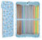 Aeelike Knitting Needle Case 40cm, Long Knitting Needles Holder Case, Knitting Pin Case, Large Knitting Needle Storage Case for Long Needles 16 inch, DPN Needles and Tunisian Crochet Hooks, Blue Bee