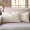 Slozzi 2er Set Samt Kissenbezüge Haushalt Dekokissen Dekorative Kissenhülle Weich Sofakissen für Sofa Schlafzimmer Wohnzimmer 30x50 cm Creme Weiß