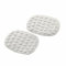 Anti Slip Pack of 2 White Rubber Suction Grip Soap Holder for Kitchen Bathroom Shower