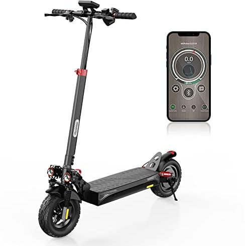 iScooter Ix4 Monopattino Elettrico Adulto, Carico 150 KG, Controllo Tramite App, Pneumatici Fuoristrada Da 10, Monopattino Elettrico Pieghevole Con Quadruplo Assorbimento Degli Urti, Quintuplo Freno
