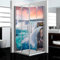 dedeco Pannello posteriore doccia impermeabile motivo: cascata V4, vernice UV opaca, 2 x 100 x 210 cm, come pannello posteriore per il bagno per la sostituzione delle piastrelle, come parete