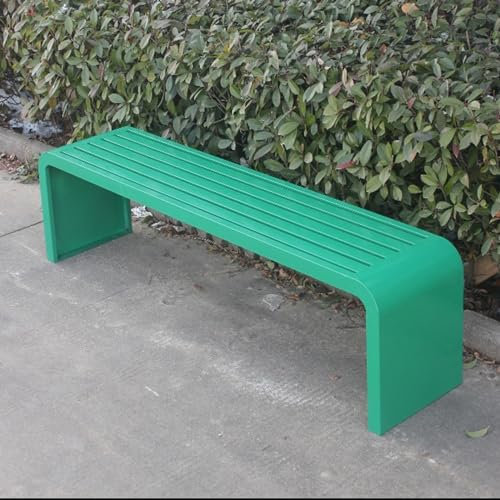 GAMAK Gartenbank Metall Wetterfest, Gartenbank 3sitzer, Parkbank Eisen Bank Blumenbank Gartenbank Metall Gartenmöbel für Garten Park Balkon (Color : Green, Size : 100cm)