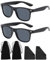 DKDDSSS 2 Pcs Sonnenbrille Herren/Damen, Schutz Rechteckig Unisex Klassische Sunglasses Men, mit Federscharnier, Brillenbeutel Putztuch, Schwarze Sonnenbrille Sunglasses Men fur Outdoor Angeln