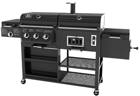 LNJZMDSS Parrilla De Gas para Barbacoa, Máquina De Barbacoa Multifunción Sin Humo, con Gabinete para Cables De Doble Capa + Lavabo De Carbón Elevador De 6 Velocidades