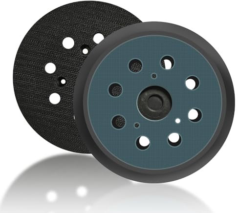 GZKTY 6 Pièces 125mm 8 Trous Plateau Ponceuse- 8 Trous Patin de ponçage de Rechange Patin de ponçage Auto-agrippant de Rechange - pour Ponceuse Excentrique (3 vis)