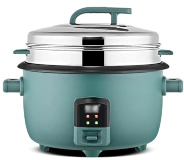 Cuiseur à riz de grande capacité antiadhésif 6-70 personnes hôtel Commercial Super grand cuiseur à riz électrique batterie de cuisine commerciale (Color : 23L with steamer)