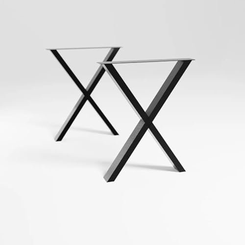 HORI Tischgestell Tischbeine Tischkufen Stahl pulverbeschichtet | 59 | Rahmen: 8 x 4 cm | X-Modell