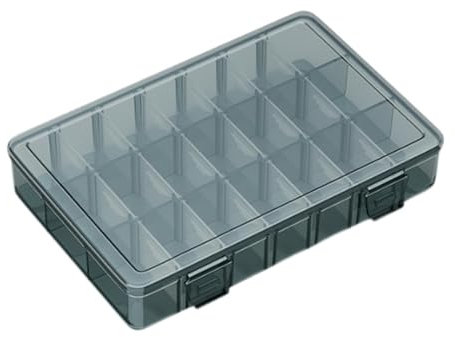 Screw Organizer, Storage Container, Tool Box, Container with Lid, Small Parts Organizer, Hardware Storage Box for Screws, 21 grids
