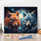TISHIRON Tier Malen nach Zahlen Erwachsene Wolf DIY Öl Leinwand Gemälde Set Mondlicht Acrylic Malen Zwei Wölfe Malerei Heimwerk Kit Wanddekoration Ölgemälde für Kinder Anfänger 40x50 cm(Rahmenlos)