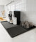 Silicone Coffee Mat, 24'' x 16'' Coffee Maker Mat with Raised Edges, Foldable Drainable Coffee Bar Accessories Fit Under Coffee Maker Espresso Machine for Kitchen Countertops (Black)