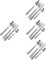 Garneck 4 Sätze Vintage geprägtes Geschirr schneidewerkzeug geschenkset just spices schwarzes Silberbesteck Gabeln Bausatz wiederverwendbares Geschirrset Besteckset Rostfreier Stahl Silver