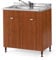 Linea Azzurra Sottolavello 80 Solo Mobile Cucina con 2 Ante in Legno Made in Italy H85xL80xP50cm Facile da Montare (Vasca a Sinistra, Noce Antico)