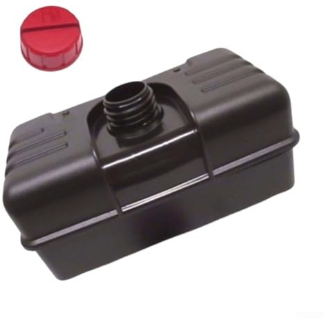 1 Gallon Fuel Tank for Tecumseh 34186A 8.5HP Snow Blower Shredder Lawn Mower – Plastic Replacement with Red Cap, Compatible