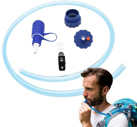 Drinking Tube with Water Bottle - Drinking Tube with Hydration Pack | Hydration Converter Tube Adapter | Backpack Water Bottle Beakers Hose Kit