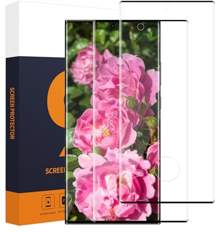 Carantee 2 Pack Verre Trempé pour Samsung Galaxy S22 Ultra 5G, 9H Dureté, bords incurvés en 3D vitre protection, Haute Sensibilité Tactile, 0.33mm Grande clarté Samsung S22 Ultra protection écran