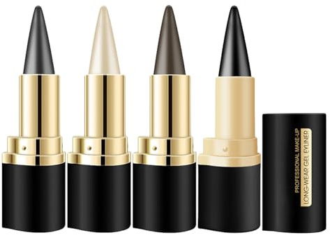 Crayon Yeux Gel, Waterproof Gel Eyeliner, Eyeliner Longue Tenue Anti-Bavures, Séchage Rapide Mat, Crayon Eyeliners Pour Maquillage Gothique Pour Femmes Et Filles