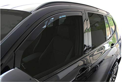 J&J AUTOMOTIVE | Windabweiser Passend Für X3 F25 2010-2017, Heko Regenabweiser, Getönt, Set 2-Teilig, Vorne, Aerodynamisch