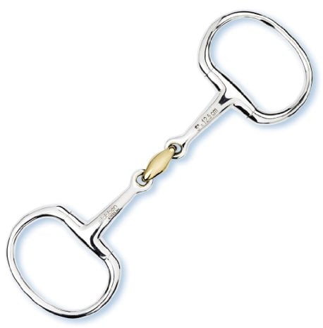 Stübben Gebiss 2230 Olivenkopftrense doppelt gebrochen - 14,5 cm - 14 mm - Sweet Copper Mittelstück