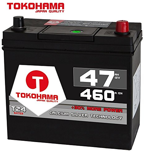 Tokohama Asia Japan Autobatterie 12V 47AH 460A/EN + Plus Pol RECHTS 54523 45Ah