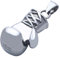 DonDon Herren Halskette Boxhandschuh Edelstahl Silber massiv