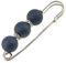 Sharplace Großer Brosche Sicherheitsnadel Anstecknadel mit Perle Brosche Nadel, Blau