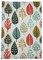 McAlister Textiles Copenhagen Magda | 4er Pack Küchentücher mit Blätter-Muster in Orange | Skandinavischer Stil Deko Geschirrtücher, Küchenhandtücher aus 100% Baumwolle