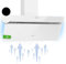 Klarstein Campana Extractora Decorativa 90 cm Luces LED, Extractor Cocina Flujo Aire 594m³/h, con Control de Panel Táctil, Campanas Anti Grasa, Eficiencia Clase A