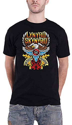 Lynyrd Skynyrd T Shirt Southern Rock and Roll Band Logo Nue offiziell Herren M