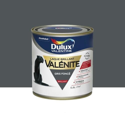 Laque Valénite - brillant - 0,5L DULUX VALENTINE - Ton: Gris foncé