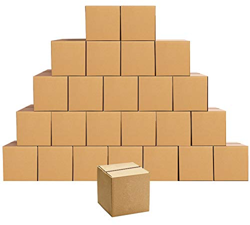 PETAFLOP 25 Stück Braune Kleine Versandkarton aus Wellpappe, Faltkarton 12,7 x 12,7 x 12,7 cm geeignet für den Transport und die Lagerung von Gegenständen