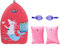 SwimWays Value Pack, Fish Face Guppy Goggles ,Soft Swimmies, and Mermicorn Kick Trainer, Learn to Swim Kickboard