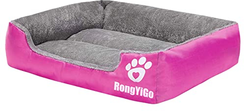 RongYiGo Haustierbett für kleine/mittel/große/extra große Hunde, super weiches Haustier-Sofa, Katzenbett, selbstwärmend und atmungsaktiv, Haustierbett, Premium-Bettwäsche