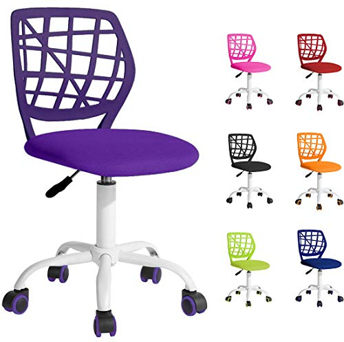 Beltom® Sedia ergonomica da scrivania cameretta computer casa studio ufficio studenti adolescenti, ideale per bambini. Regolabile in altezza e girevole a 360° - Viola