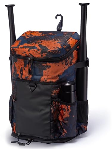 TUGUAN Multifunktionaler Outdoor-Baseball-Rucksack für Jugendliche und Erwachsene, Sportübungen, Training, Softball, Tennis, Baseballschläger, Ausrüstung, Rucksack, Helm, Handschuh und Schuhe
