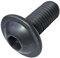 AERZETIX - C53437 - Lot de 5 vis M10x25mm tête bombée avec embase - empreinte hexagonale /6 pans creux - dureté 10.9 - en acier au carbone noirci