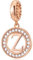 CHAWIN Initial Z Letter Charms, Alphabet Charms Rose Gold, Authentic 925 Sterling Silver Charms fit Pandora Charm Bracelets, Necklace, Circle Dangle Gift for Women, Girls, Sparkling Clear Stones