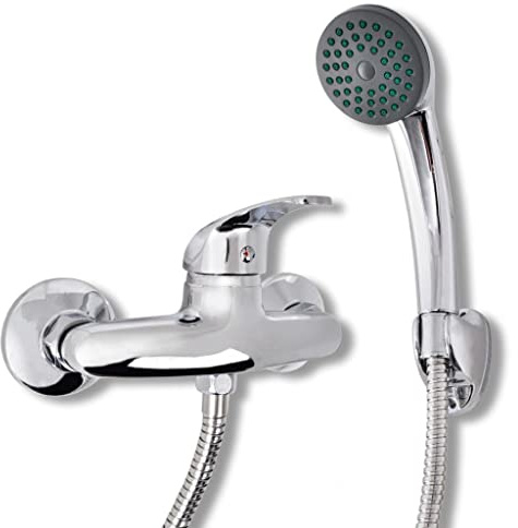 MOONAIRY Kit Robinet de Douche Chrome Salle de Bain Toilette Mitigeur Douchette