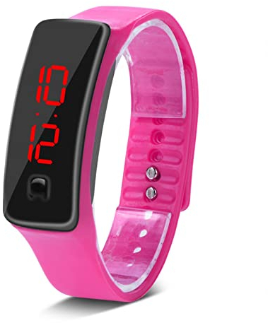 lyrlody Multi-Functional Digital Sports Women's Watch, Sport Digital Watch Electronic Wristwatch LED Display Unisex Fashion Light Smart Electronic Watch for Sports Outdoor Activity(Pink)