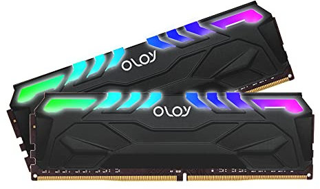 OLOy DDR4 RAM 16GB (2x8GB) Black Owl Aura Sync RGB 2666 MHz CL19 1.2V 288-Pin Desktop UDIMM (MD4U0826190BHJDA)