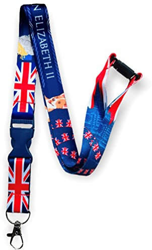 Queen Elizabeth II & Corgi Dog Collectors Edition - Cordino britannico con clip staccabile e sicurezza