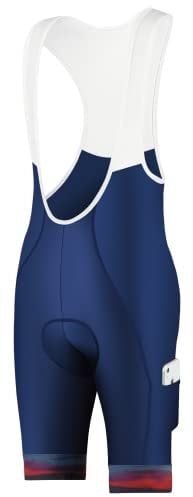 CEROTIPOLAR Salopette da ciclismo da uomo, pantaloncini lunghi da ciclismo, UPF50+, Blu navy-5, L