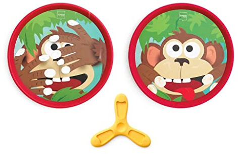 Scratch 276182154 Magnetisches Wurfspiel, Fangspiel für 2 Spieler, Duo Disker Set, Motiv: AFFE
