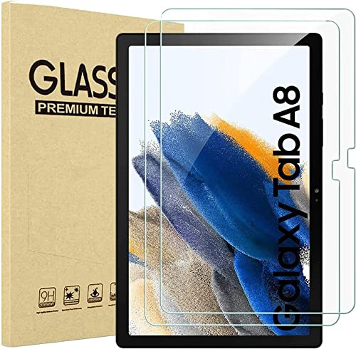 2-Pack Samsung Galaxy Tab A8 10.5-inch Screen Protector, SM-X200/X205 Tempered Glass, [Extra Clarity] [Anti Scratch] Easy Installation for Samsung Tab A8 10.5 [9H]