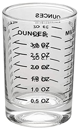 Oggi Jigger Shot Measure, Glass, Clear