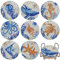 Rond Boisson Dessous sous-Verres, Créatures Aquatiques DIY Dessous de Verre avec Support, Réutilisable Tapis de Tasse Diamant Peinture Design Coussin pour la Maison, Bureau, Bar et Restaurant