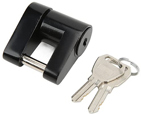 Verrou de Coupleur D'attelage de Remorque, Akozon Antivol de Remorque en Alliage de Zine pour Camion de Camping-car, Remorque, Camion, Camping-car, Verrous D'attelage de Remorque avec 2 Clés pour Camp