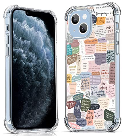 Bible Verses Case for iPhone 13 Christian Jesus Quotes Trendy Soft TPU Case Compatible with iPhone 13