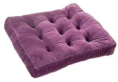 ZIBENE Sitzkissen Bodenkissen Groß, Stuhlkissen 45x45 cm, Verdicken Sitzkissen Waschbar Samt Sitz Auflagen, Ergonomics Sitzpolster für Gartenstuhl BüRostuhl Esszimmerstuhl KüChenstuhl Violett 1