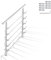 Ikodm Balustrade en acier inoxydable 100 cm avec 5 barres transversales et accessoires pour cage d'escalier, balcon, entrée de maison
